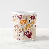 Tasse Géante Abstrait Élégance, motif floral 4 (Devant)