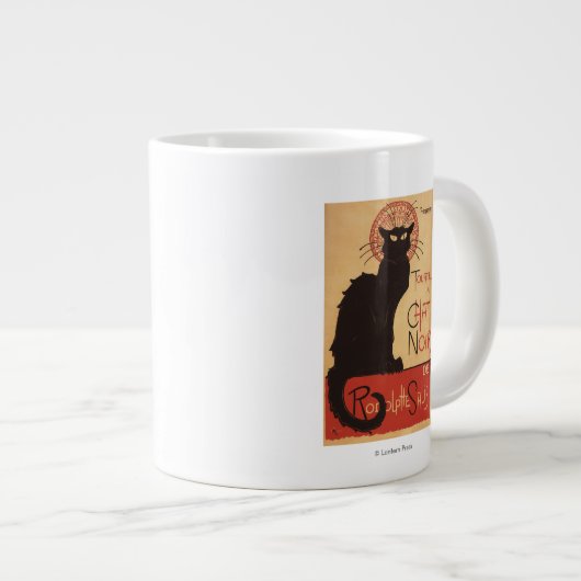 Tasse Géante Affiche de la Troupe de cabaret Conversation Noir (Devant droit)