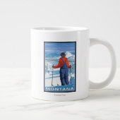 Tasse Géante Affiche de voyage AdmiringMontanaVintage (Droite)