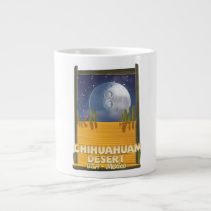 Tasse Géante Affiche de voyage de dessin animé du désert de Chi