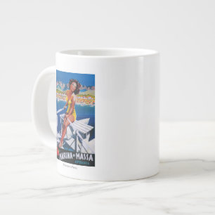 Tasse Géante Affiche de voyage de Massa Marina