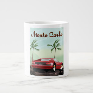 Tasse Géante Affiche de voyage de voiture de sport Monte-Carlo