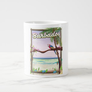 Tasse Géante Affiche de voyage Paysage de perroquet de la Barba