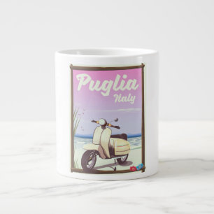Tasse Géante Affiche de voyage Pouilles Italie.