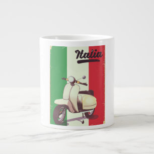 Tasse Géante Affiche de voyage rétro scooter Italia