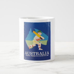 Tasse Géante Affiche de voyage vintage Cricket Australie