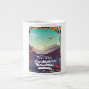 Tasse Géante Affiche de voyage vintage des Appalaches