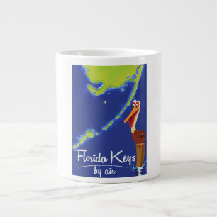 Tasse Géante Affiche de voyage vintage Pélican des Florida Keys