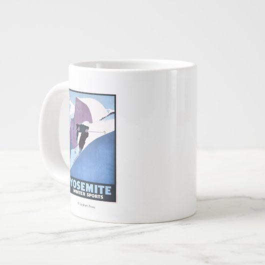 Tasse Géante Affiche promotionnelle pour le ski d'hiver (Devant gauche)