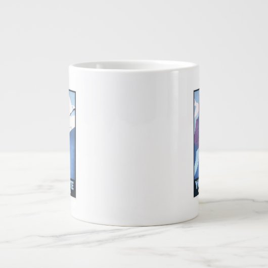 Tasse Géante Affiche promotionnelle pour le ski d'hiver (Devant)