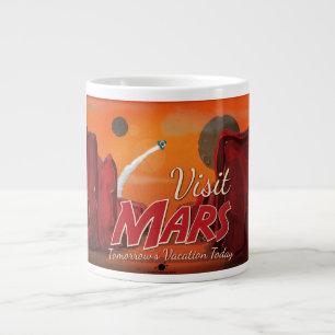 Tasse Géante Affiche vintage Visite de Mars