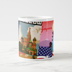 Tasse Géante Affiches de voyage vintage