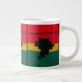 Tasse Géante Afrique Noir Rouge Or Vert Bright Crochet Imprimer (Droite)