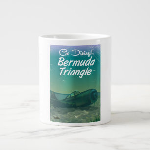 Tasse Géante Allez plonger ! Affiche de voyage triangle des Ber