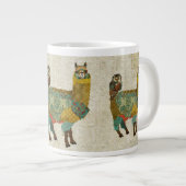 Tasse Géante Alpaca d'or et chou Turquoise (Devant droit)