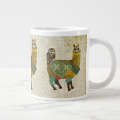 Tasse Géante Alpaca d'or et chou Turquoise (Droite)