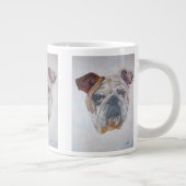 Tasse Géante American Bulldog Artistic Pet Portrait (Droite)