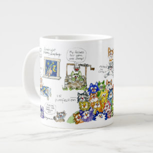 Tasse Géante Amusant chat caricaturé