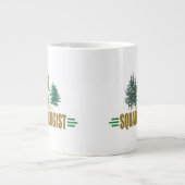 Tasse Géante Amusant Sasquatch, Squatchin, Squatching, Believer (Devant)