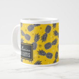 Tasse Géante Ananas Sur Or Ajouter votre nom