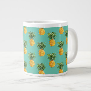 Tasse Géante Ananas Tropical Sur Turquoise