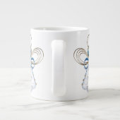 Tasse Géante Ange de Noël de foi Élégant or bleu (Dos)