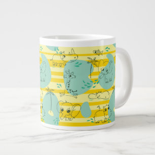 Tasse Géante Animaux mignons jouant avec de l'eau 2