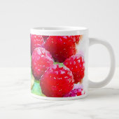 Tasse Géante Aquarelle de framboises et d'amandes (Droite)