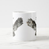 Tasse Géante Aquarelle Grande Chouette gris à Customiser (Devant)
