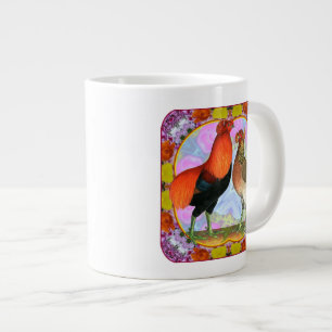 Tasse Géante Araucana Poulets Art Nouveau