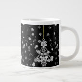 Tasse Géante Arbre de Noël blanc orné et flocons de neige (Droite)
