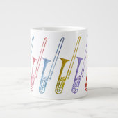 Tasse Géante Arc-en-ciel de Trombones (Devant)