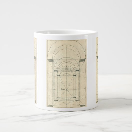 Tasse Géante Architecture vintage, Perspective Arc Renaissance (Devant)