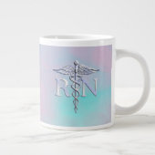 Tasse Géante Argent comme RN Caduceus Médicale Mère Pearl (Droite)