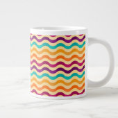 Tasse Géante Arrière - plan à rayures rétro 2 (Droite)