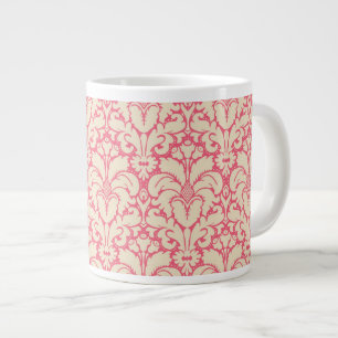 Tasse Géante arrière - plan damassé de style baroque 2
