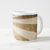 Tasse Géante arrière - plan de motif rétro strié (Devant droit)