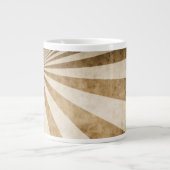 Tasse Géante arrière - plan de motif rétro strié (Devant)