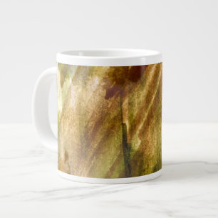 Tasse Géante arrière - plan de peinture à main marron vert ar
