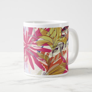 Tasse Géante arrière - plan floral 6