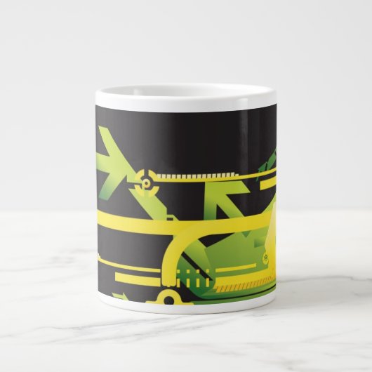 Tasse Géante Arrière - plan tramé technique 4 (Devant)