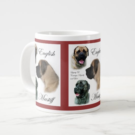 Tasse Géante Art mastiff anglais (Devant gauche)