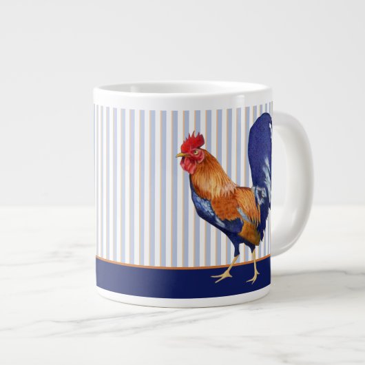 Tasse Géante Bandes de coqs (Devant droit)