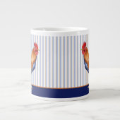 Tasse Géante Bandes de coqs (Devant)