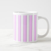 Tasse Géante Bandes roses sur blanc (Droite)