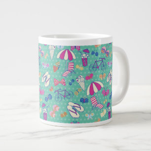 Tasse Géante Beau motif avec des éléments d'été