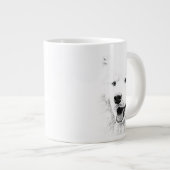 Tasse Géante Belle oeuvre d'art pour chien Samoyé (Devant droit)