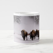 Tasse Géante Bison en hiver (Devant)