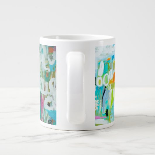 Tasse Géante Bleu Abstrait (Dos)