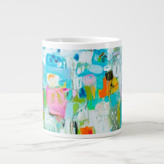 Tasse Géante Bleu Abstrait (Devant)